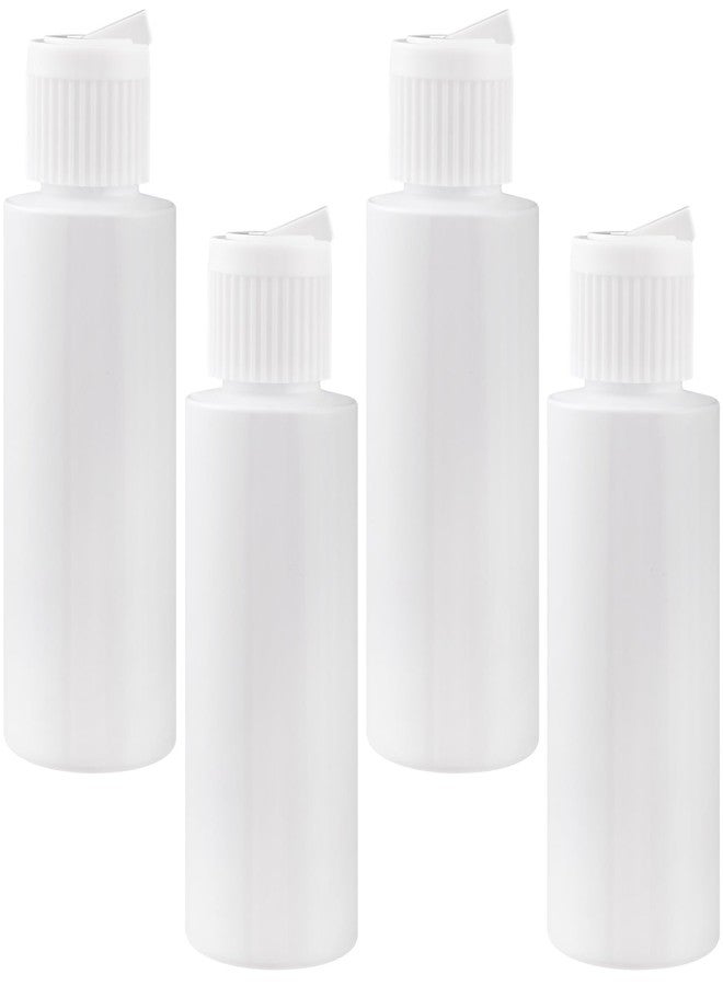 SmallCat 4 Pcs Flip Top Bottles with Flip Top Caps, 2 Oz Small Plastic Bottles for Liquids, Plastic Squeeze Bottle, Travel Squeeze Bottle for Premium Costmetic, Conditioner, Shampoo (White) - Image 1
